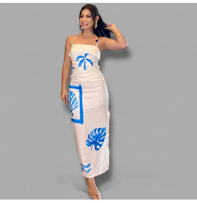 Vestido Midi Beach Decote Reto com Alças - OPEN The Surf Club