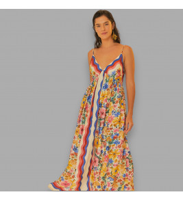 VESTIDO LONGO LENCO FLORA