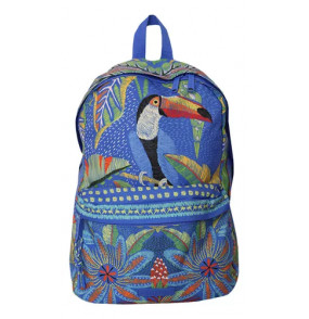 Mochila Farm Xodó Tapete De Tucano Cor Azul