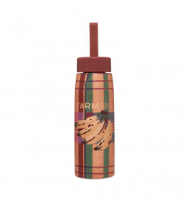Garrafa Térmica 500ml Que Sede Sofia Xadrez Laranja Farm -